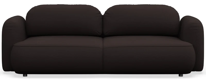 Drei-Sitzer-Schlafsofa Tvoya aus braunem Chenille