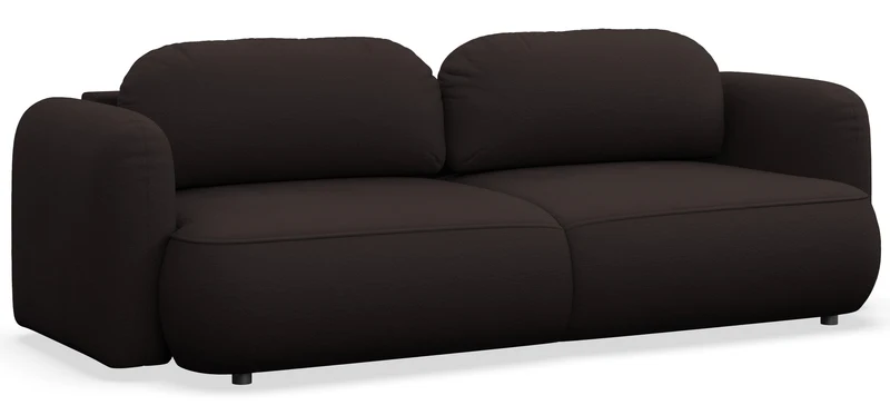 Drei-Sitzer-Schlafsofa Tvoya aus braunem Chenille
