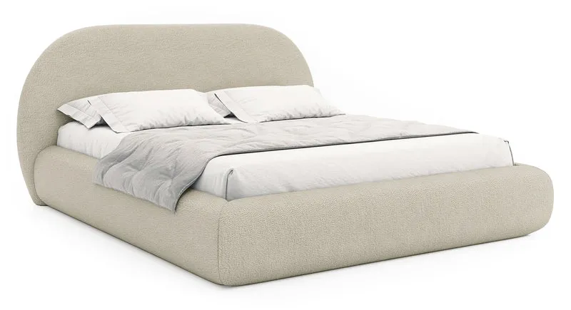 Polsterbett 160x200 cm Buvio beige Bouclé