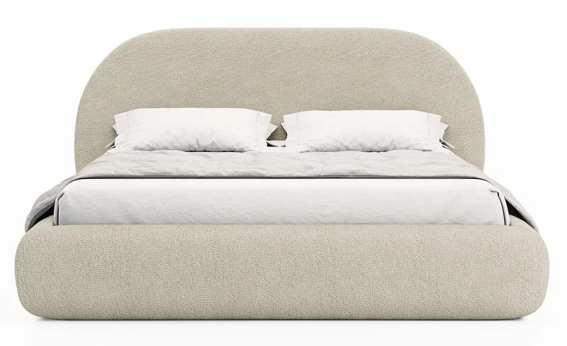 Polsterbett 160x200 cm Buvio beige Bouclé