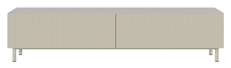 TV-Schrank Veldio New mit gefräster Front 175 cm grau-beige