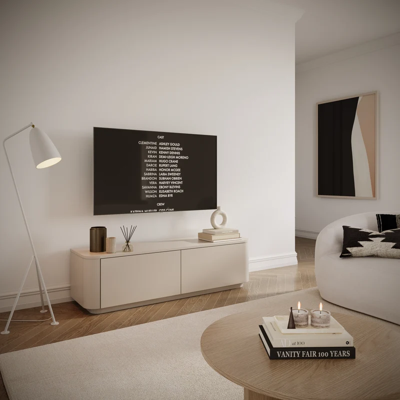 Hängend-stehender TV-Schrank Luvio 140 cm Kaschmir
