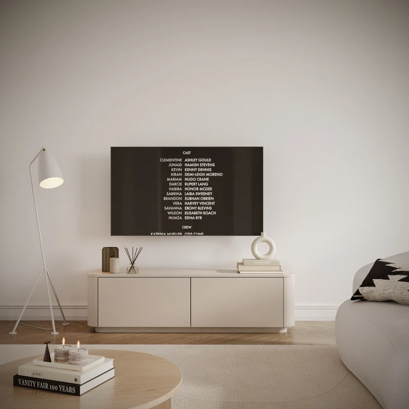 Hängend-stehender TV-Schrank Luvio 140 cm Kaschmir
