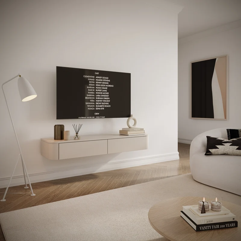 Hängender TV-Schrank Luvio Slim 140 cm Kaschmir