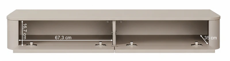 Hängender TV-Schrank Luvio Slim 140 cm Kaschmir
