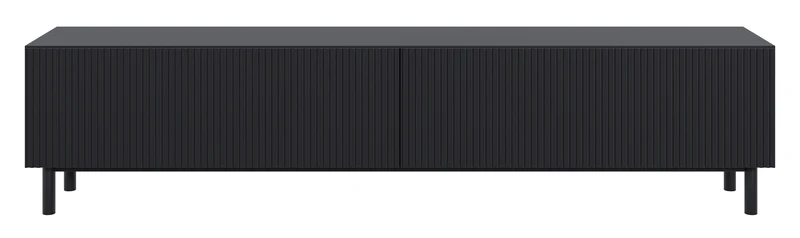 TV-Schrank Veldio New mit gefräster Front, 175 cm, schwarz