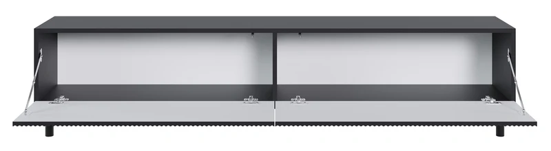 TV-Schrank Veldio New mit gefräster Front, 175 cm, schwarz