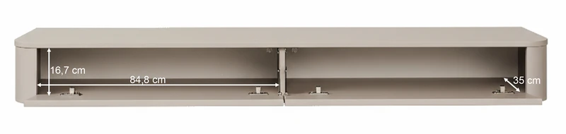 Hängender TV-Schrank Luvio Slim 175 cm Kaschmir