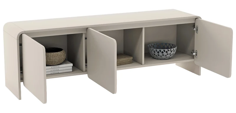 Drehtüriger TV-Schrank Lummo 156 cm Kaschmir