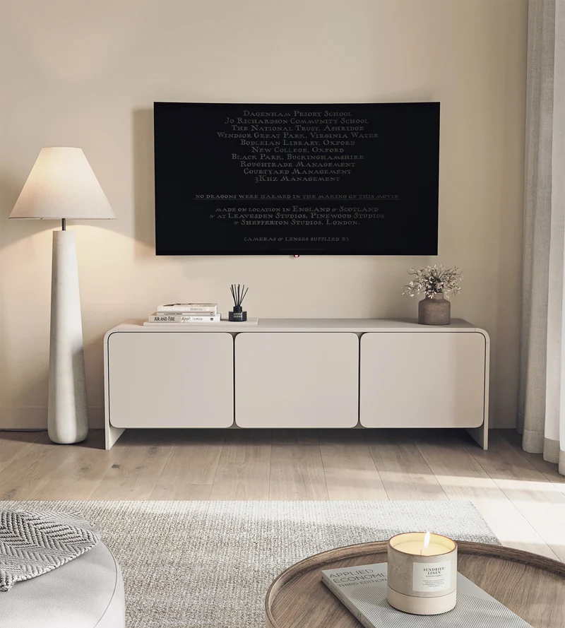Drehtüriger TV-Schrank Lummo 156 cm Kaschmir