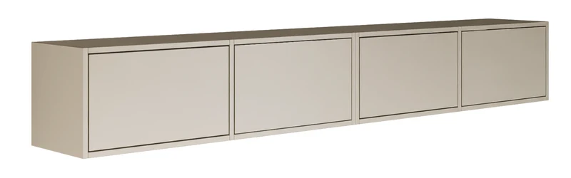 Hängender RTV-Schrank Framme mit vier Klappen, 200 cm, Kaschmir