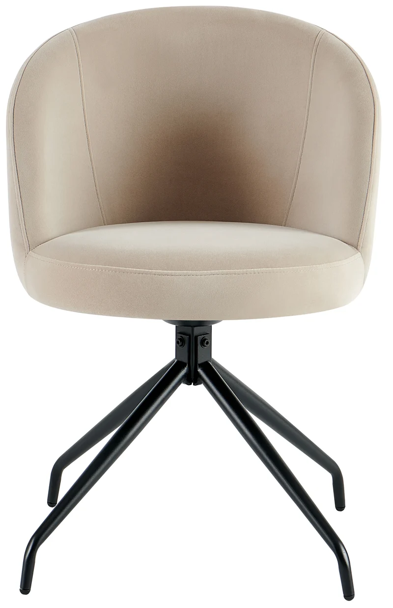Bezugdrehstuhl für das Esszimmer Virella, beige Samt