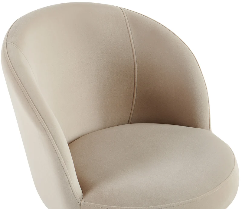 Bezugdrehstuhl für das Esszimmer Virella, beige Samt