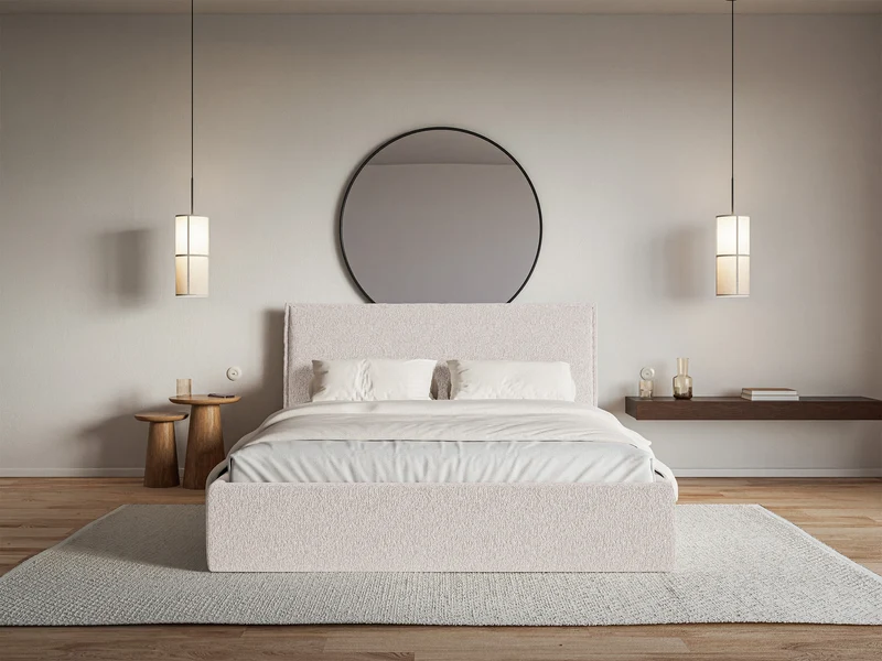 Polsterbett 160x200 cm Softie Slim beige Chenille