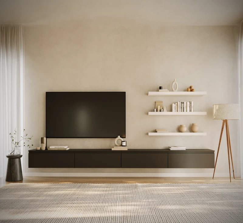 Bemmi Hängeschrank für TV 300 cm schwarz