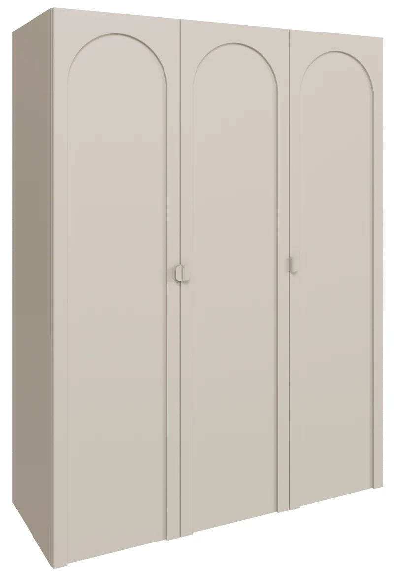 Drehtürenschrank Arkadia mit gefräster Front, 150 cm, Kaschmir