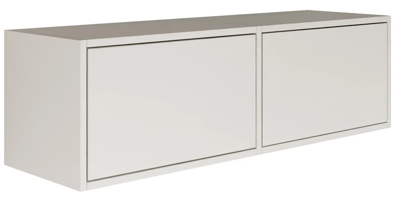 Hängender TV-Schrank Framme mit zwei Klappen, 100 cm, weiß