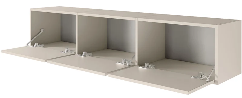 Hängender TV-Schrank Framme mit drei Klappen, 150 cm, Kaschmir