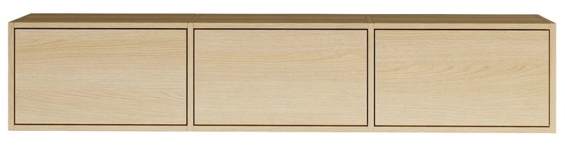 Hängender TV-Schrank Framme mit drei Klappen, 150 cm, Lindberg-Eiche