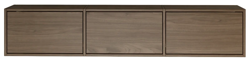 Hängender TV-Schrank Framme mit drei Klappen, 150 cm, Wisconsin-Nussbaum