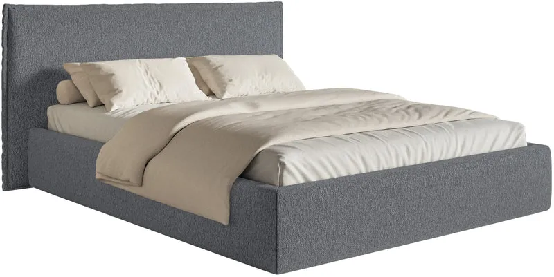Gepolstertes Bett 140x200 cm Softie in Graphit Chenille