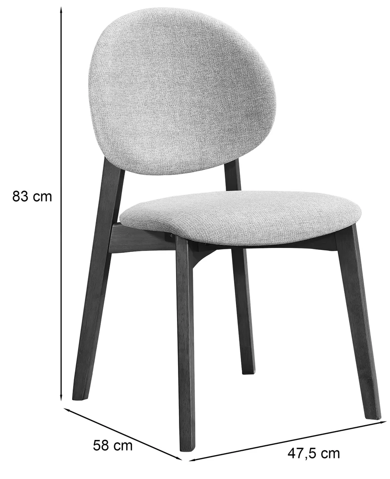 Holzstuhl für das Esszimmer Stenne natürliche Eiche/hellgrau