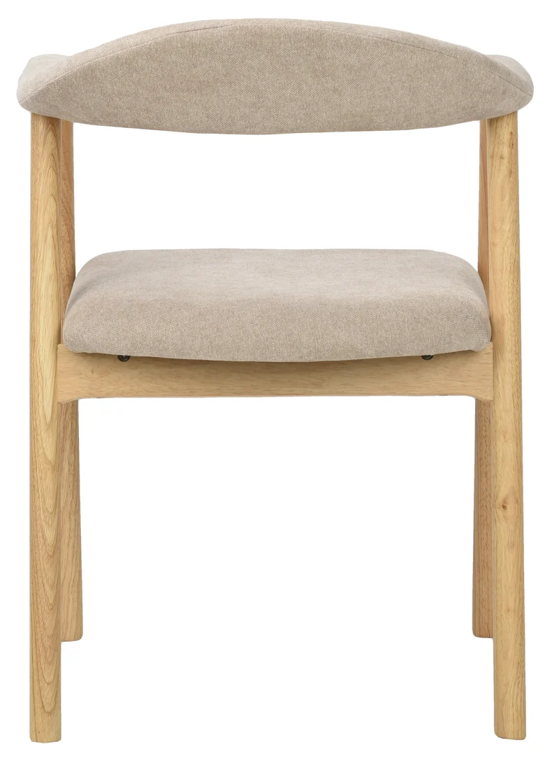 Holzstuhl für das Esszimmer Depenne mit leicht zu reinigendem Stoff, beige Geflecht/natur Eiche