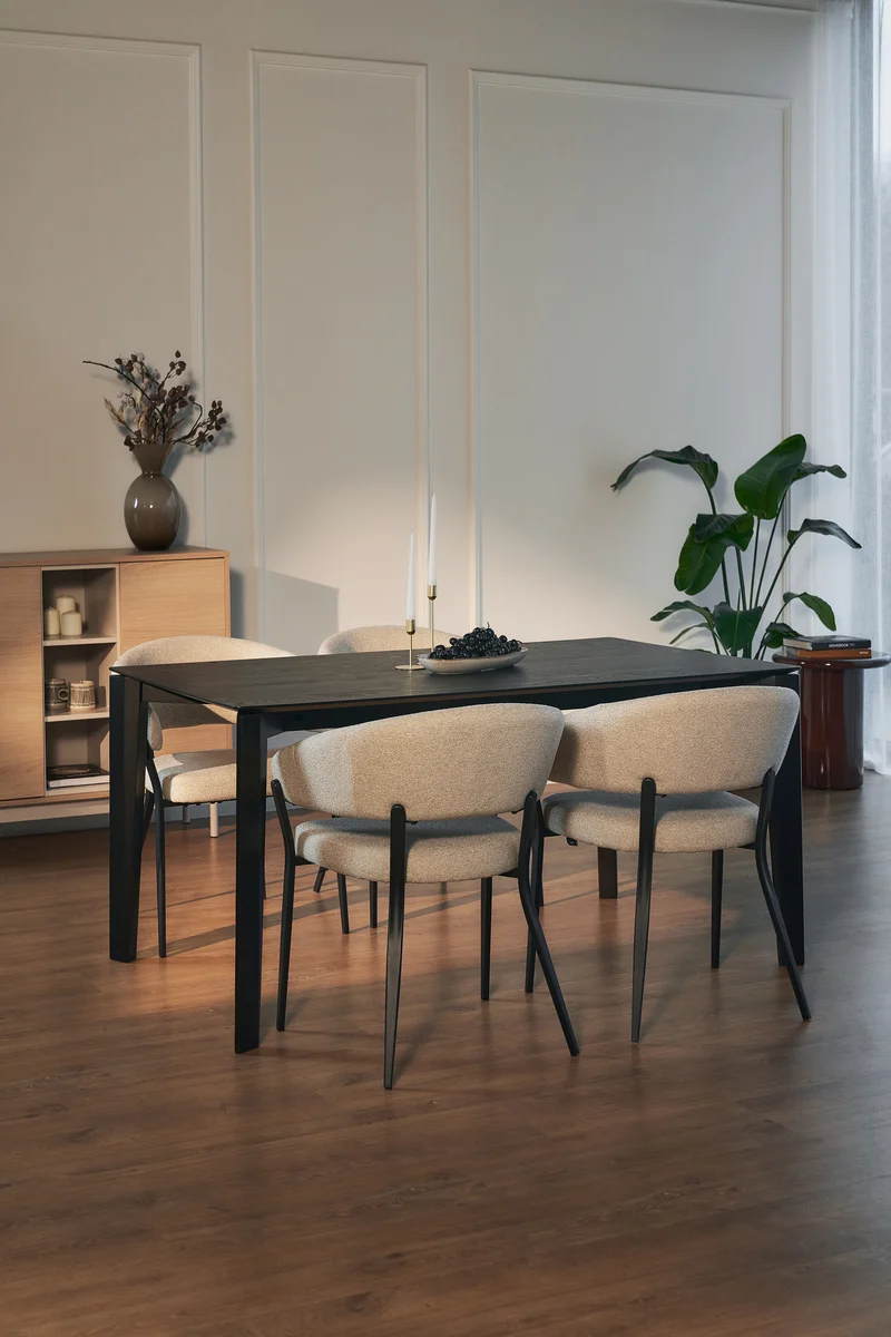 Esstisch Loomens 150x90 cm Eiche Schwarz