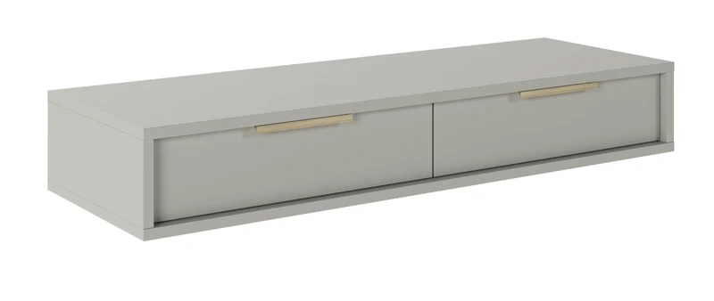 Hängender Schminktisch Viviaro mit zwei Schubladen, 110 cm, Kaschmirfarben