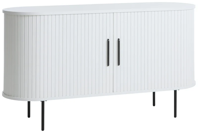 Kommode Gativel 120 cm weiße Lamellen