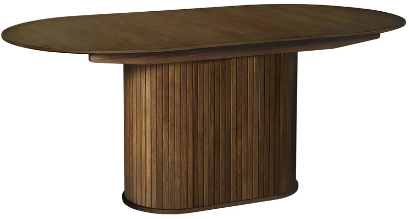 Ausziehbarer Tisch Gativel 180-230x95 cm Lamellen gebrannter Eichenholz