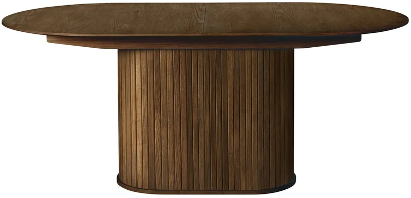 Ausziehbarer Tisch Gativel 180-230x95 cm Lamellen gebrannter Eichenholz
