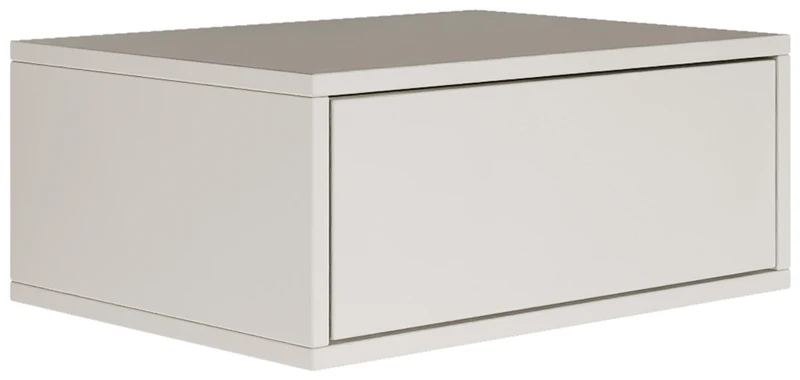 Hängender Nachttisch Framme mit Schublade, 50 cm, weiß
