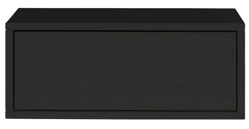 Hängender Nachttisch Framme mit Schublade 50 cm schwarz
