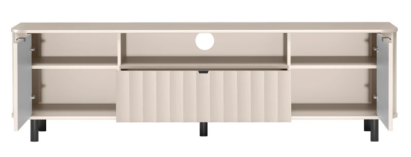 Zweittüriger Novado TV-Schrank mit Schublade und Fach, 196 cm, Kaschmir