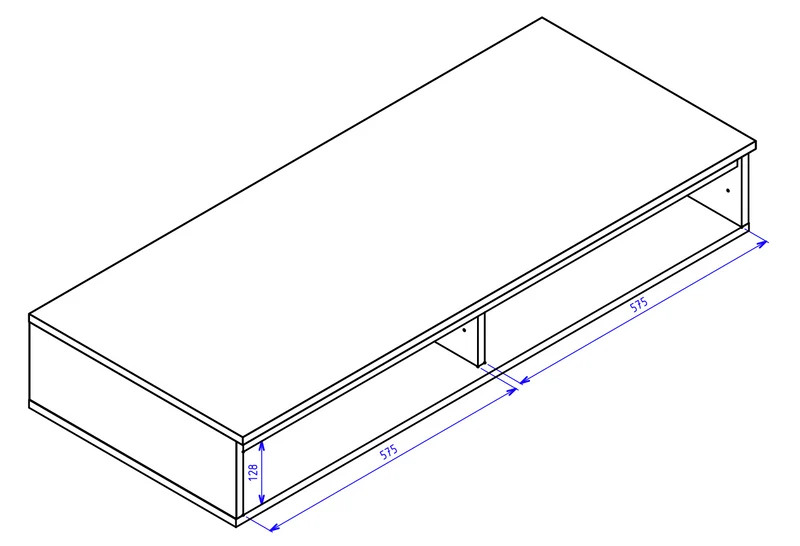 Hängender Schminktisch Bemmi mit Schubladen, 120 cm, Lindberg-Eiche