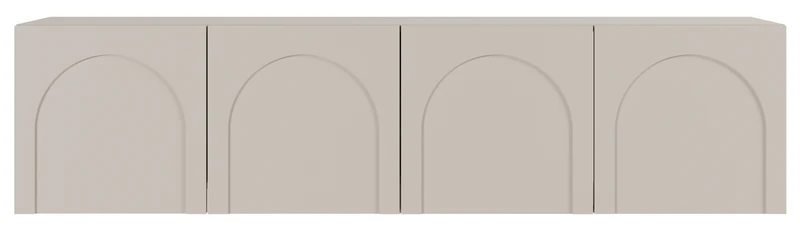 TV-Schrank Arkadia mit vier Türen und gefrästen Fronten, 200 cm, Kaschmir