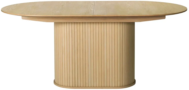 Ausziehbarer Tisch Gativel 180-230x95 cm Lamellen in natürlicher Eiche