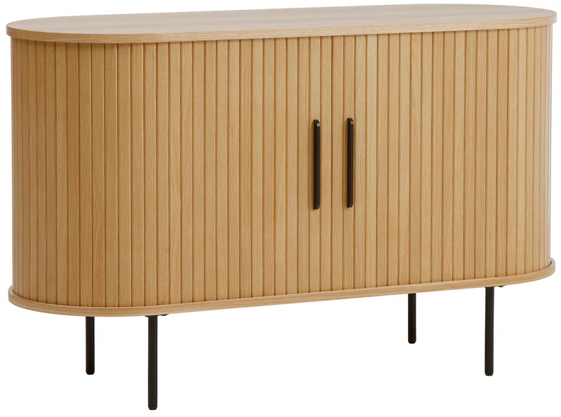 Kommode Gativel 120 cm mit Lamellen in natürlicher Eiche