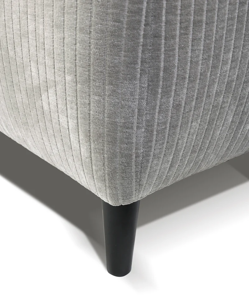 Ecksofa mit Schlaffunktion Blues, L-förmig, rechtsseitig, mit Stauraum, grauer Cordstoff