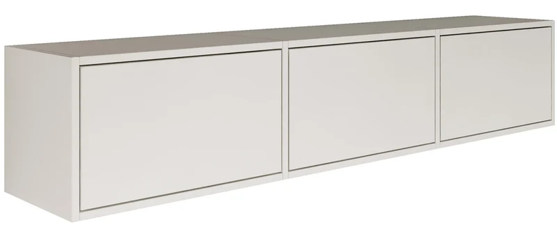 Hängender TV-Schrank Framme mit drei Klappen, 150 cm, weiß