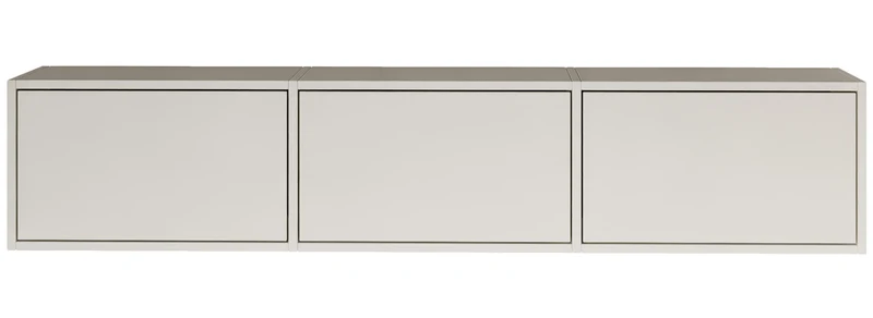 Hängender TV-Schrank Framme mit drei Klappen, 150 cm, weiß