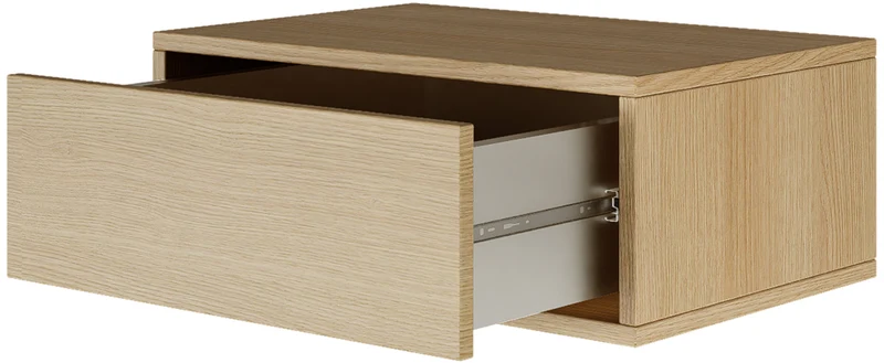 Hängender Nachttisch Framme mit Schublade 50 cm Lindberg-Eiche