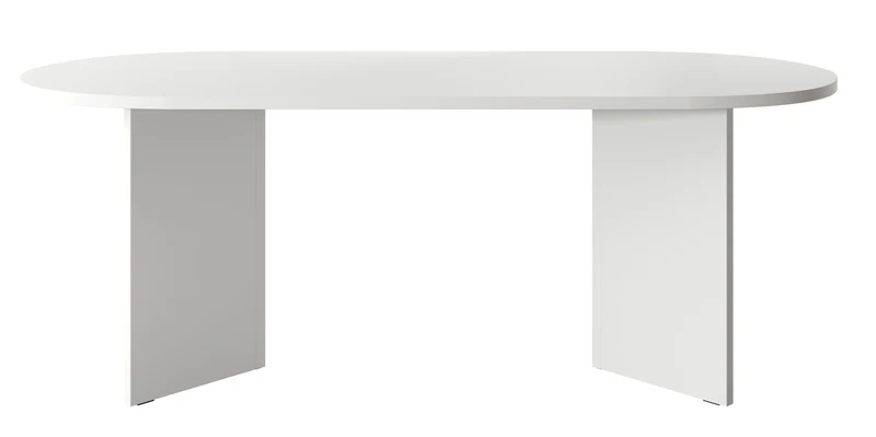 Ovaler Esszimmertisch Ovo 204 cm weiß