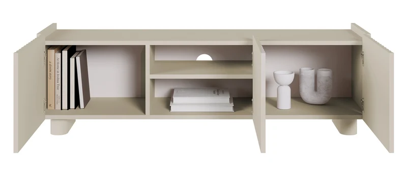 Fiorra TV-Schrank mit drei Türen, 144 cm, Kaschmir