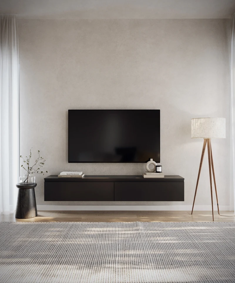 Hängender TV-Schrank Bemmi 175 cm schwarz