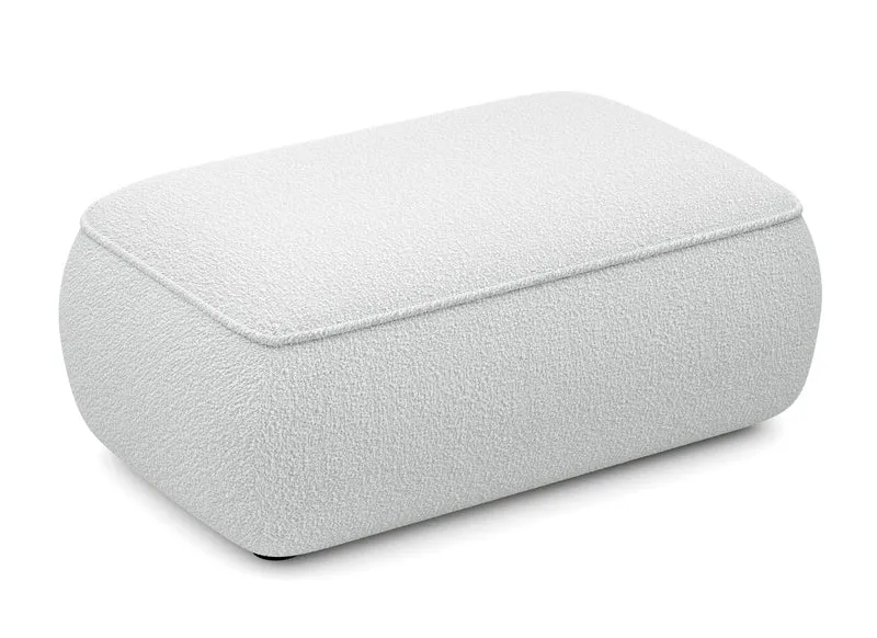 Ovo Hocker grau Bouclé