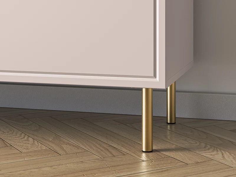 Einzeltür-Kommode Loppa mit drei Schubladen 120 cm Kaschmir