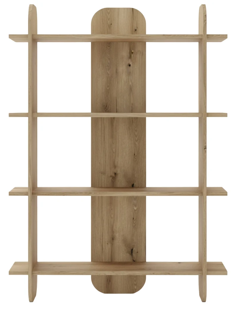 Regal Livio mit vier Regalböden 107 cm Eiche Evoke