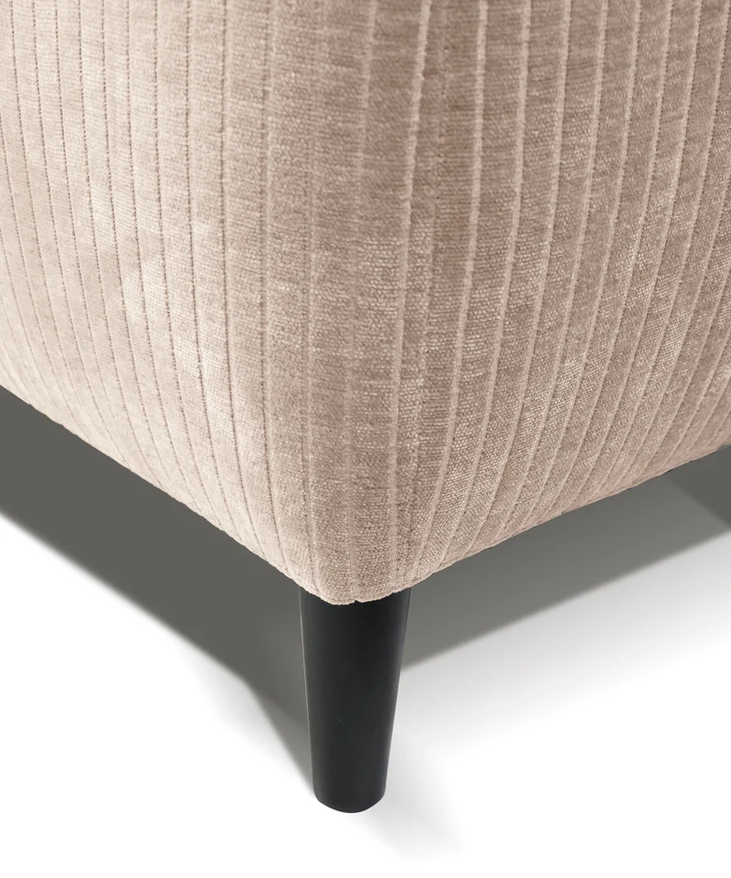 Ecksofa mit Schlafunktion Blues, L-förmig, linksseitig, mit Stauraum, beiger Cordstoff